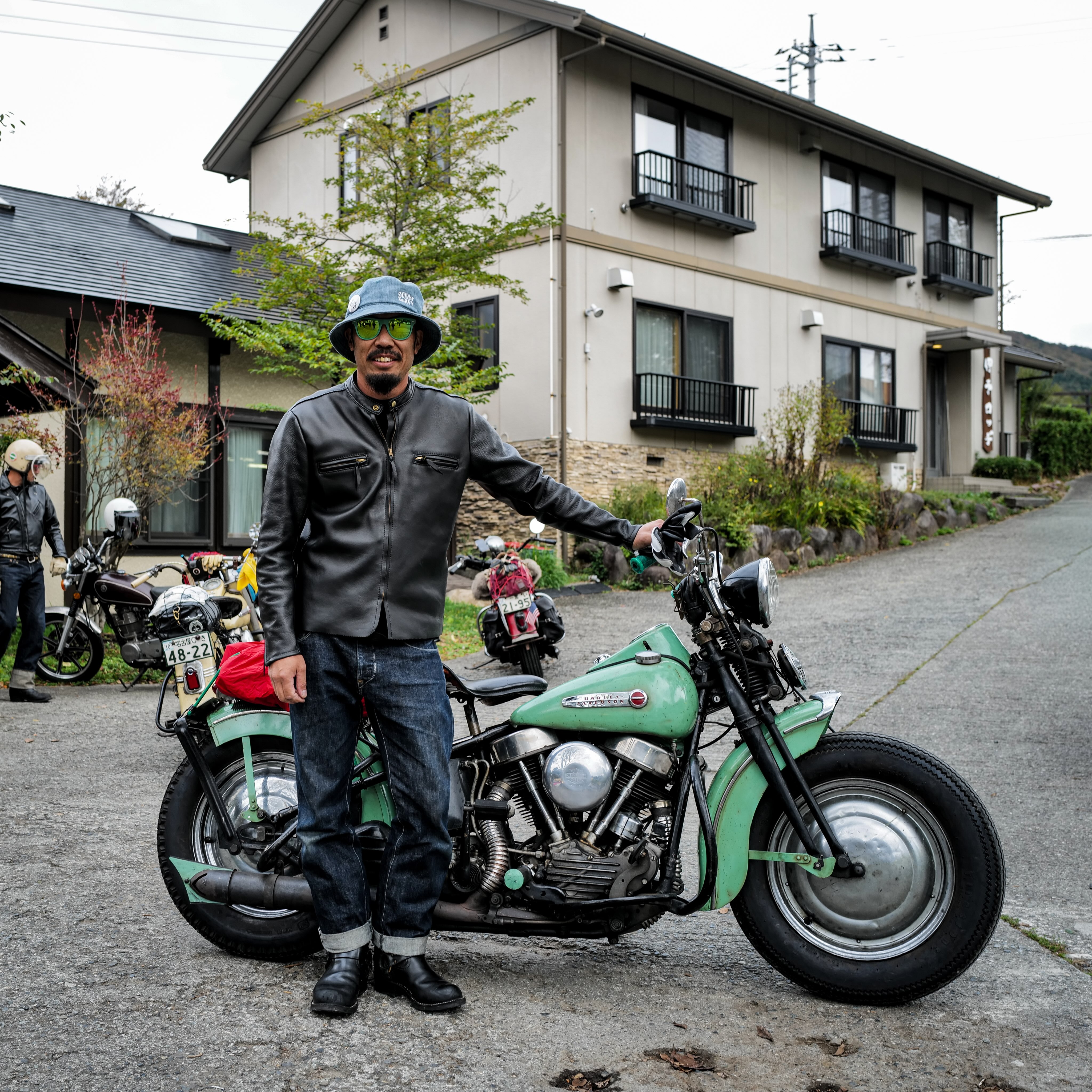 VANQUISH / ピークドラペル/ポンチ七分袖テーラードジャケット Langlitz - Langlitz Leathers 47 Columbia Jacket in Horsehide with