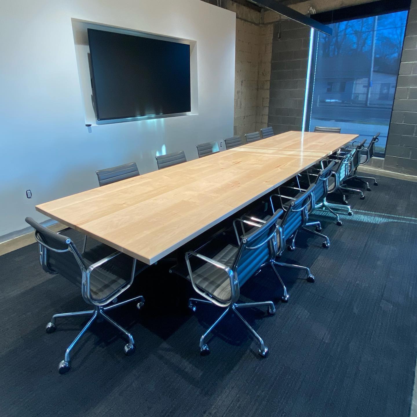 Maple Built - A solid maple 16’ conference table for...