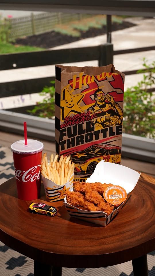 Bubba Wallace full throttle meal with 5 chicken tenders, fries