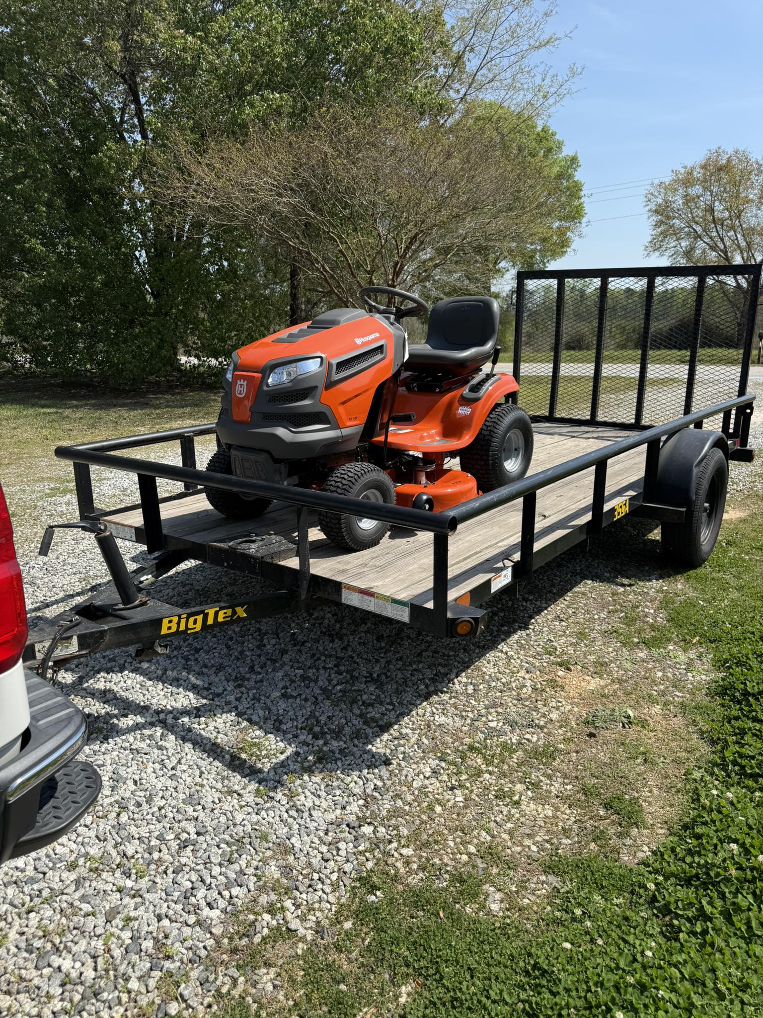 Gorgeous day for a lawnmower delivery. Come in and check out our