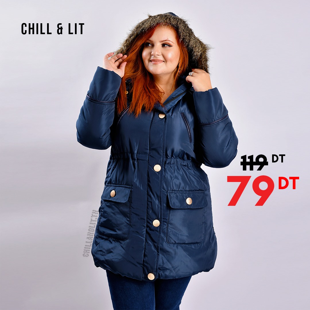 Veste En Cuir Parka Avec Fourrure - Taille 38 à 42 - Occasion En Très Bon état