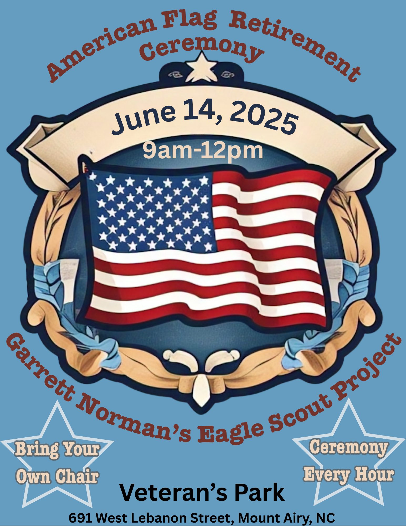 American Flag Retirement Ceremony - Garrett's Eagle Scout Project Project