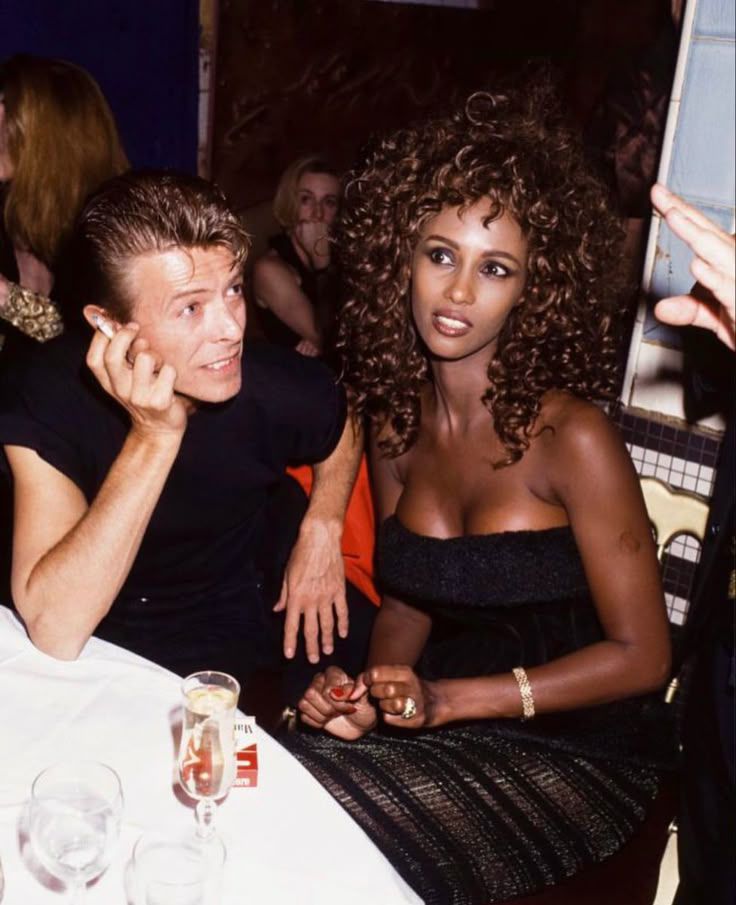 David Bowie with his wife Iman