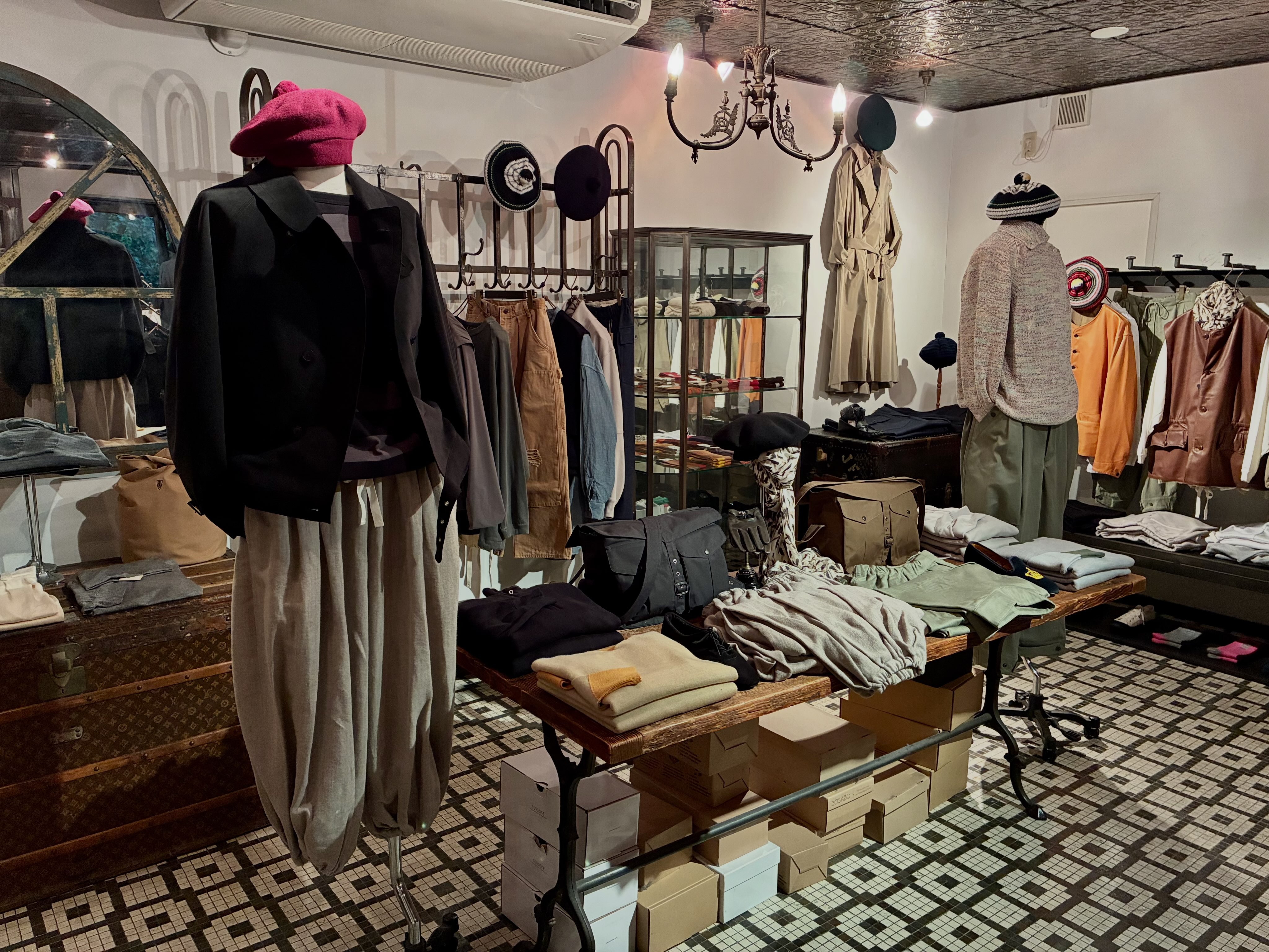 _ HAVERSACK Wool-linen Glen check cropped wide-leg trousers Wool