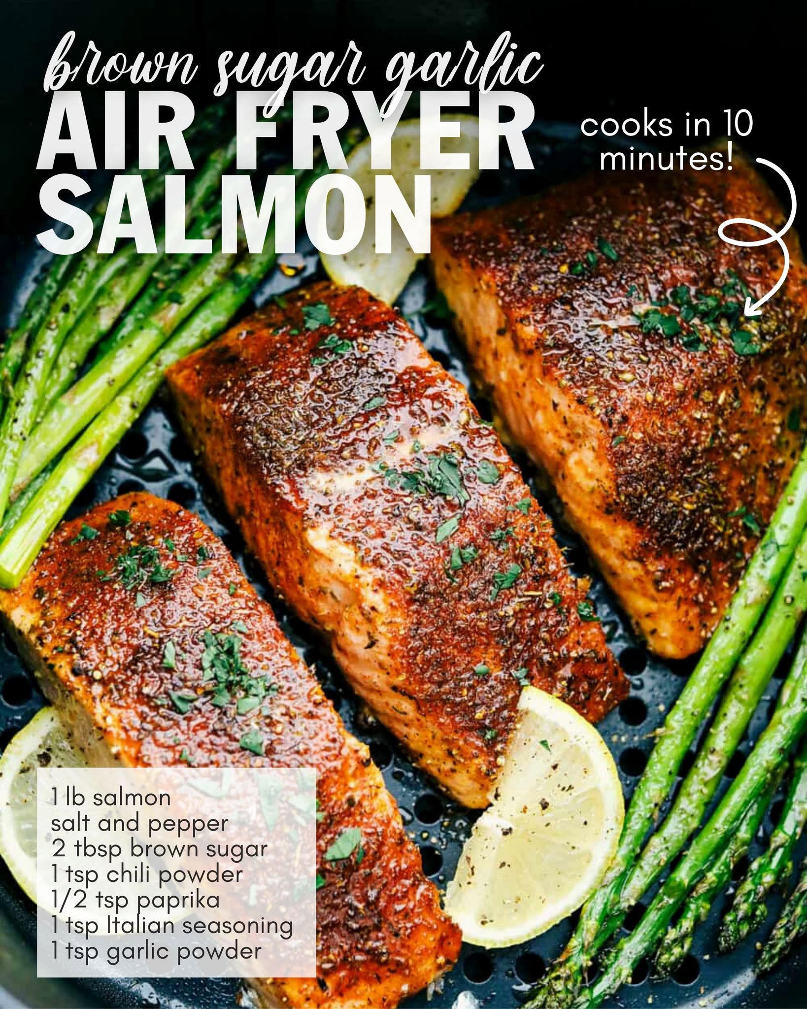 salmon with italian dressing and brown sugar Comment RECIPE for this juicy garlic air fryer salmon! 😍✨ It's perfectly tender, packed flavor, has the most delicious sweet and savory glaze brown sugar baked honey glazed salmon