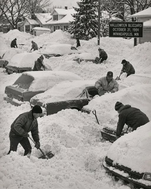 The Halloween Blizzard of 1991 over Minnesota saw some places with