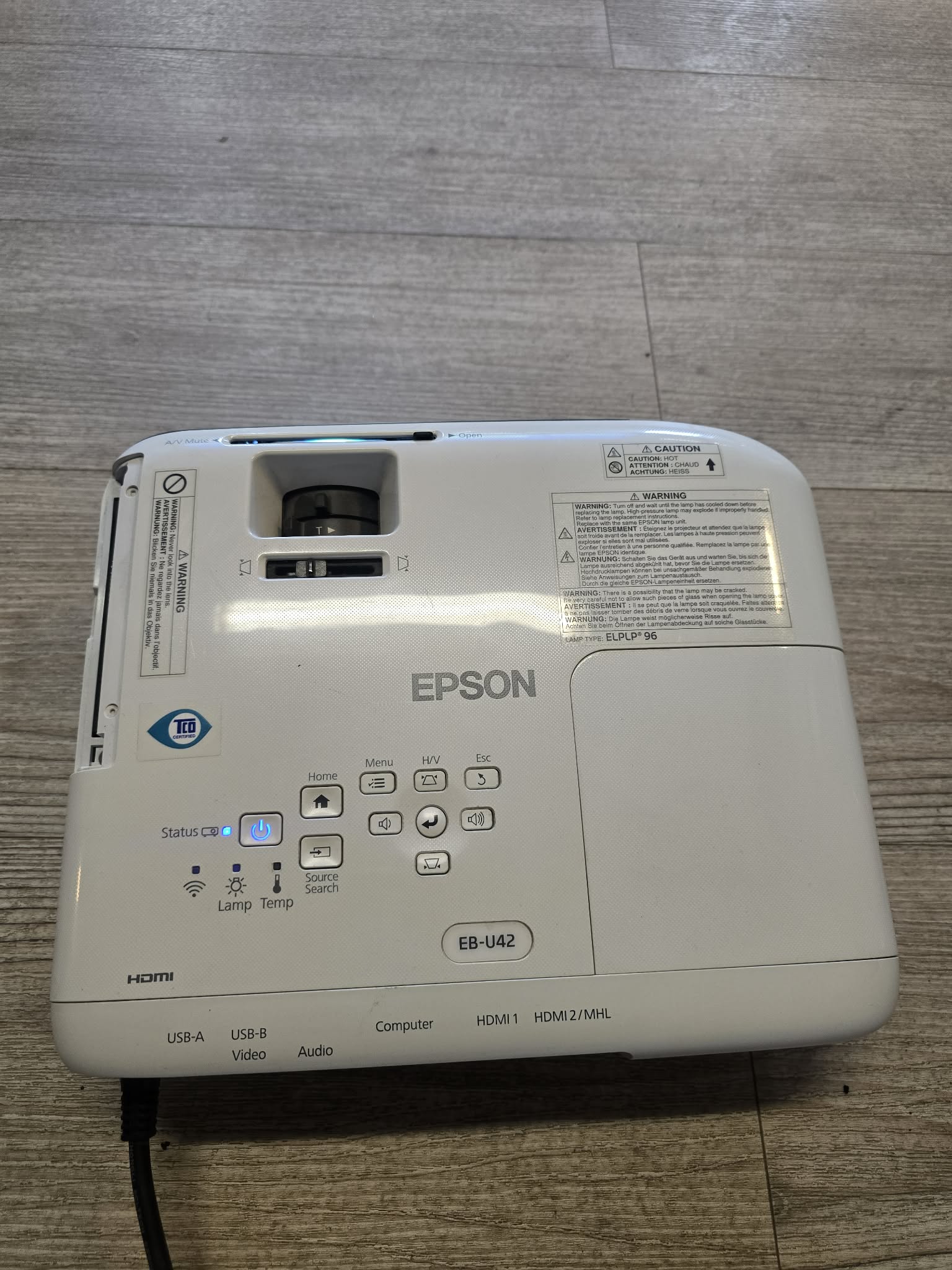 Epson EB-U42 Model H846B WUXGA (1920 × 1200), supporting Full HD