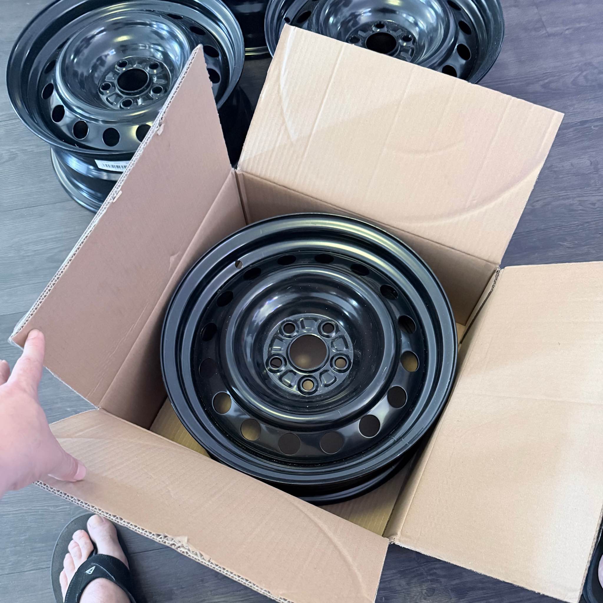 🔥 205/55/15 set of 4! BRAND NEW 15” STEEL RIMS – STILL IN BOX! 🔥 - Car ...