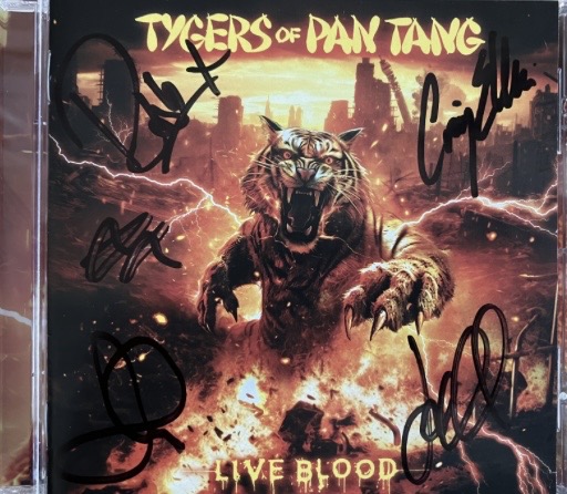 Tygers of Pan Tang signed 'Live Blood' CD available now