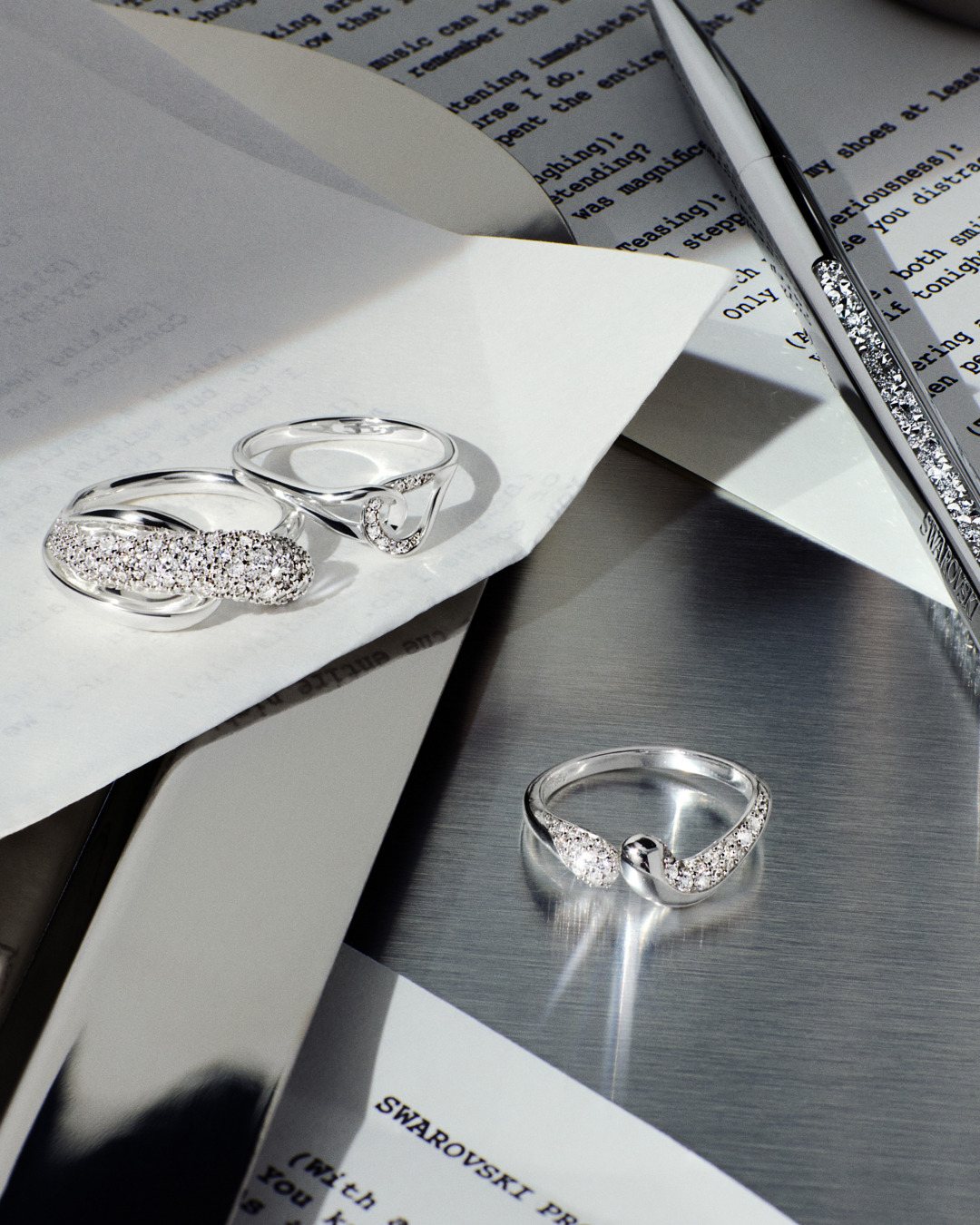 SWAROVSKI - The ice clear crystals in our #SwarovskiVittore rings