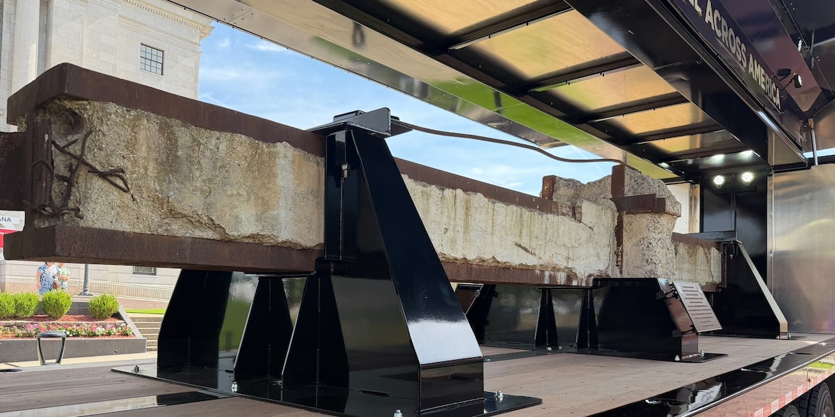 Steel beam from World Trade Center tours cities across U.S.
