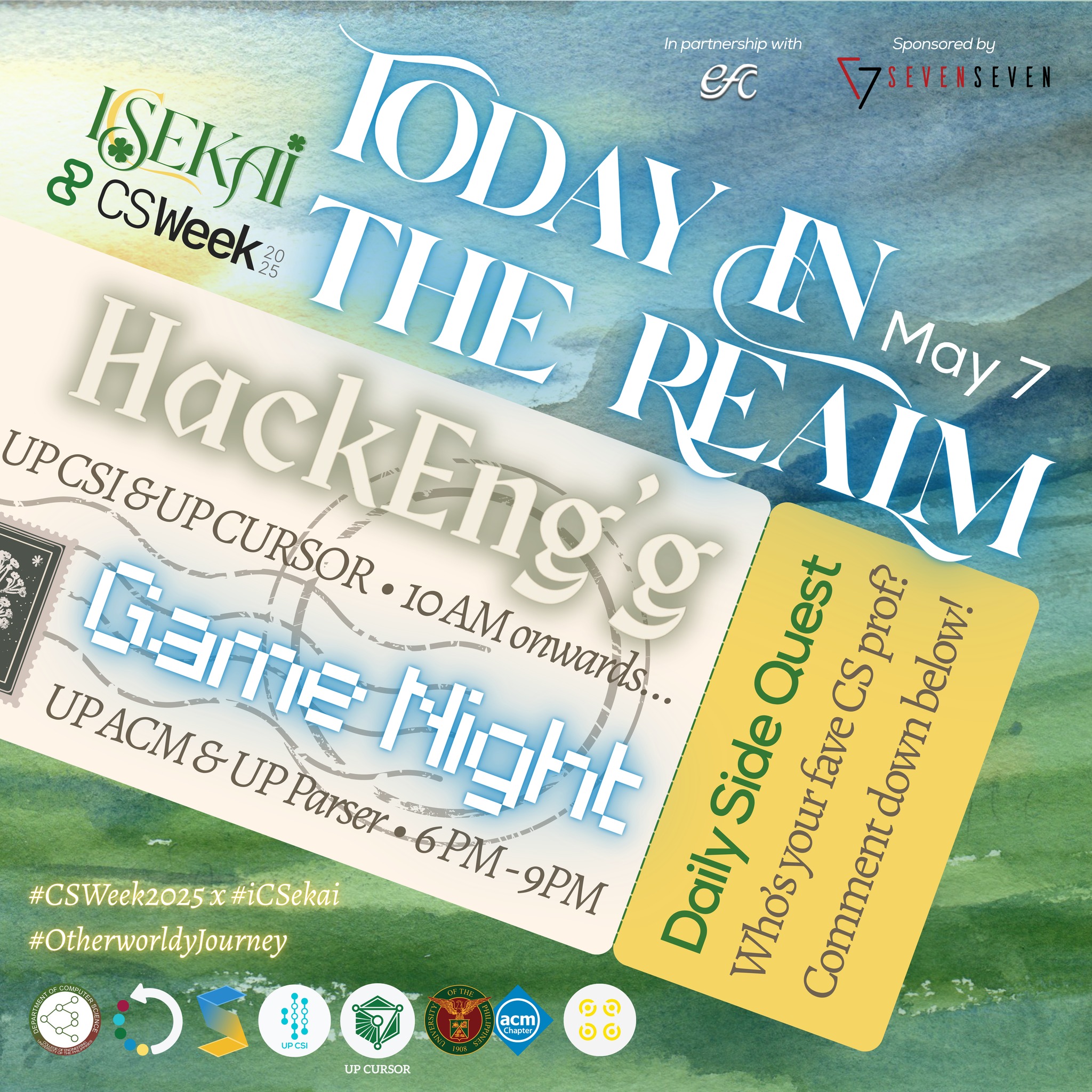 🌄 Today in the Realm 🌄 💬 Even... - Computer Science Week | Facebook
