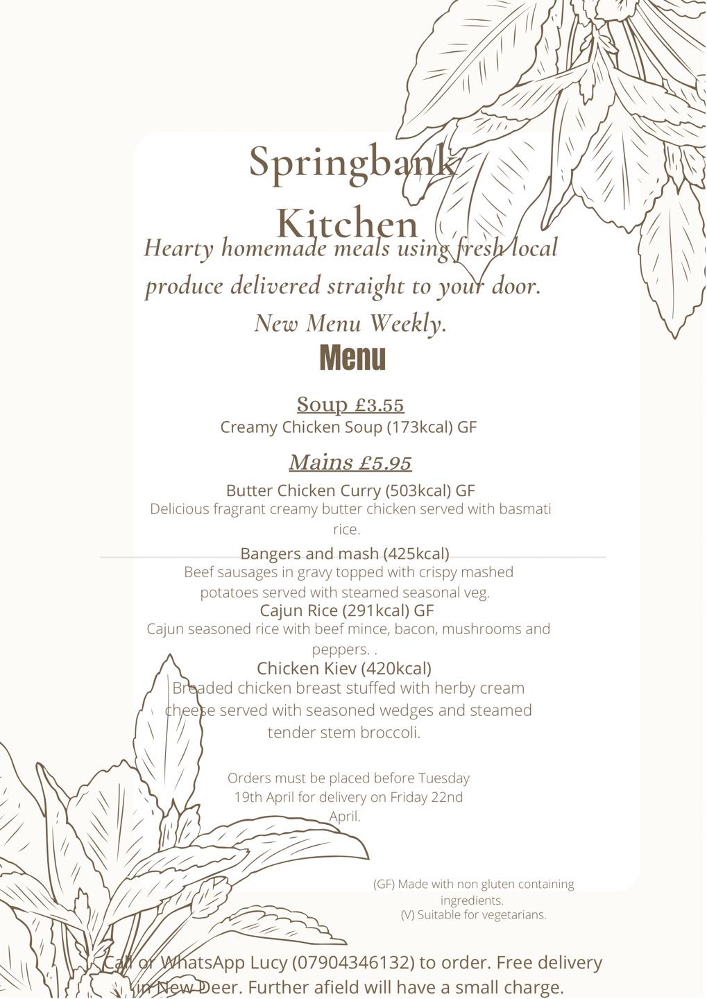 ⭐️ THIS WEEKS MENU ⭐️ To give you... - Springbank Kitchen