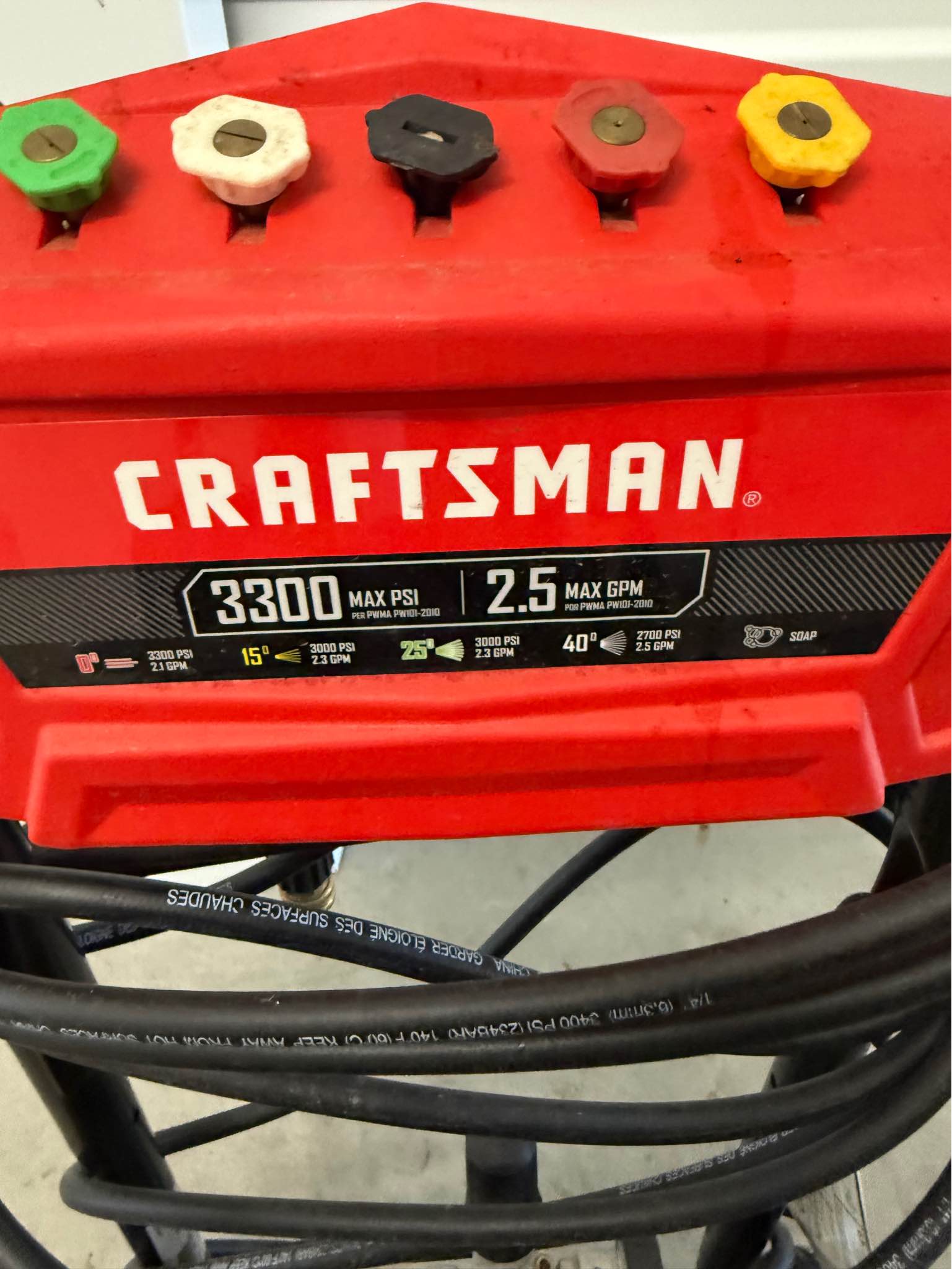 Craftsman 3300 PSI Pressure Washer – 2.5 GPM – Briggs & Stratton CR950 ...