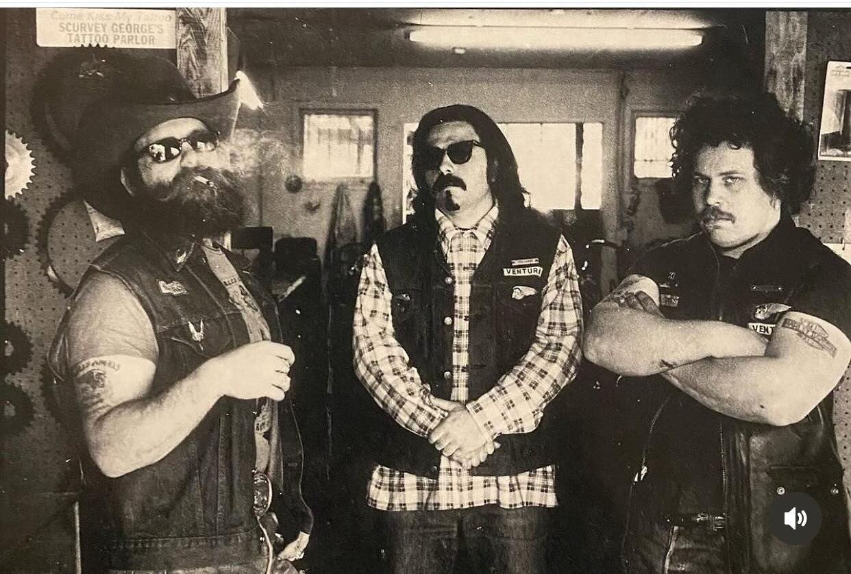 Hells Angels 69 outtake picture. Far right to left, Sonny, Tiny