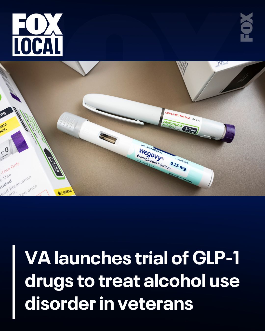 The VA is launching a new clinical trial to test whether blockbuster GLP-1 drugs used for weight loss and type 2 diabetes can treat alcohol use disorder in veterans. MORE BELOW⬇️