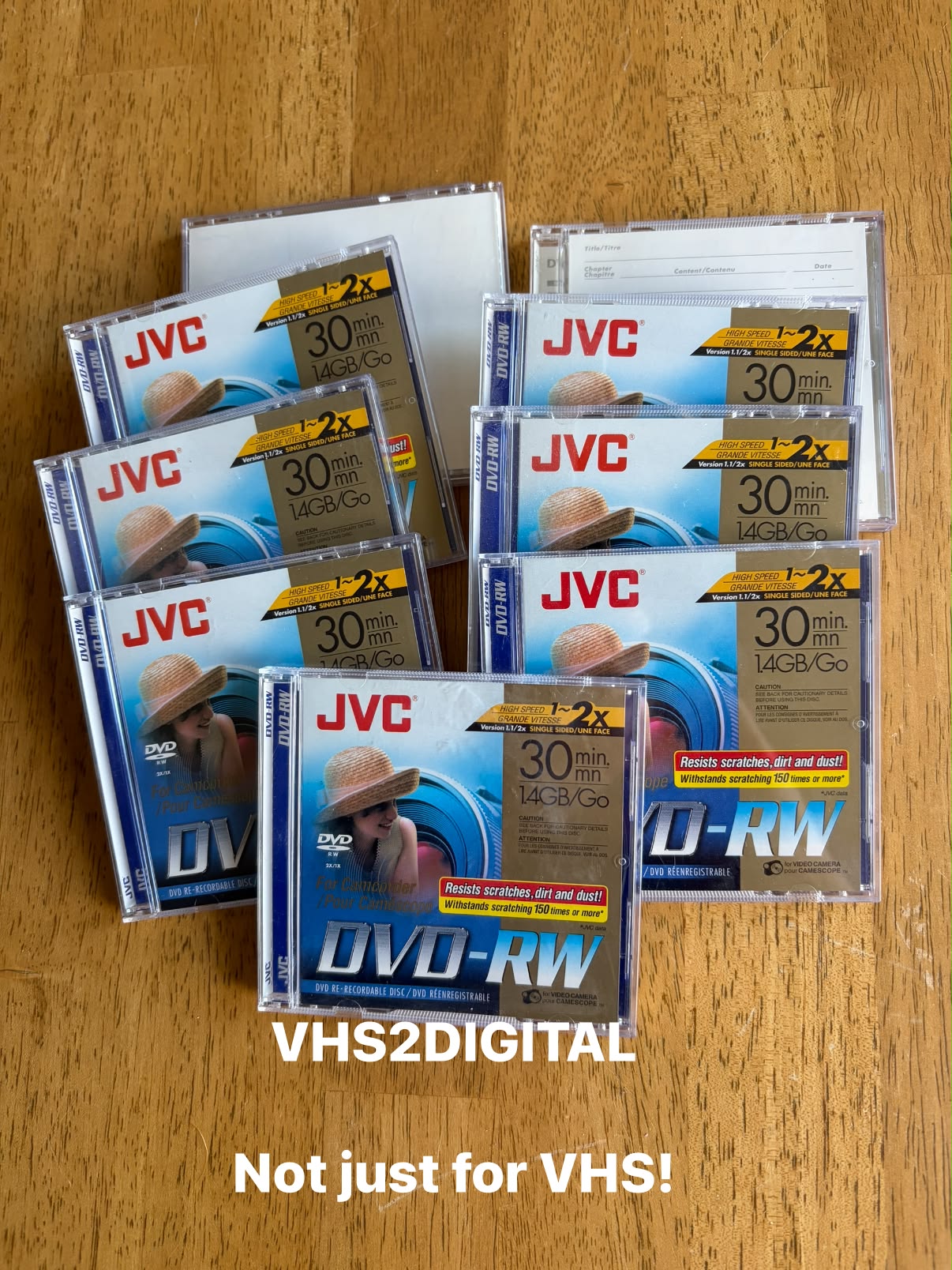 MiniDVD discs this afternoon from the early 2000's. Along with Hi8