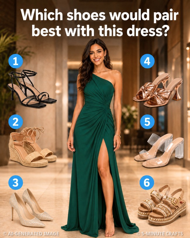 mint green dress and gold shoes No doubt, this is gorgeous. But the right can make it look even better Prom Dresses with Sleeves