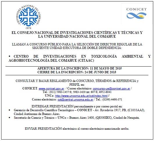 SCAIT - UNT - CONCURSO PÚBLICO CITAAC: El Consejo Nacional de ...