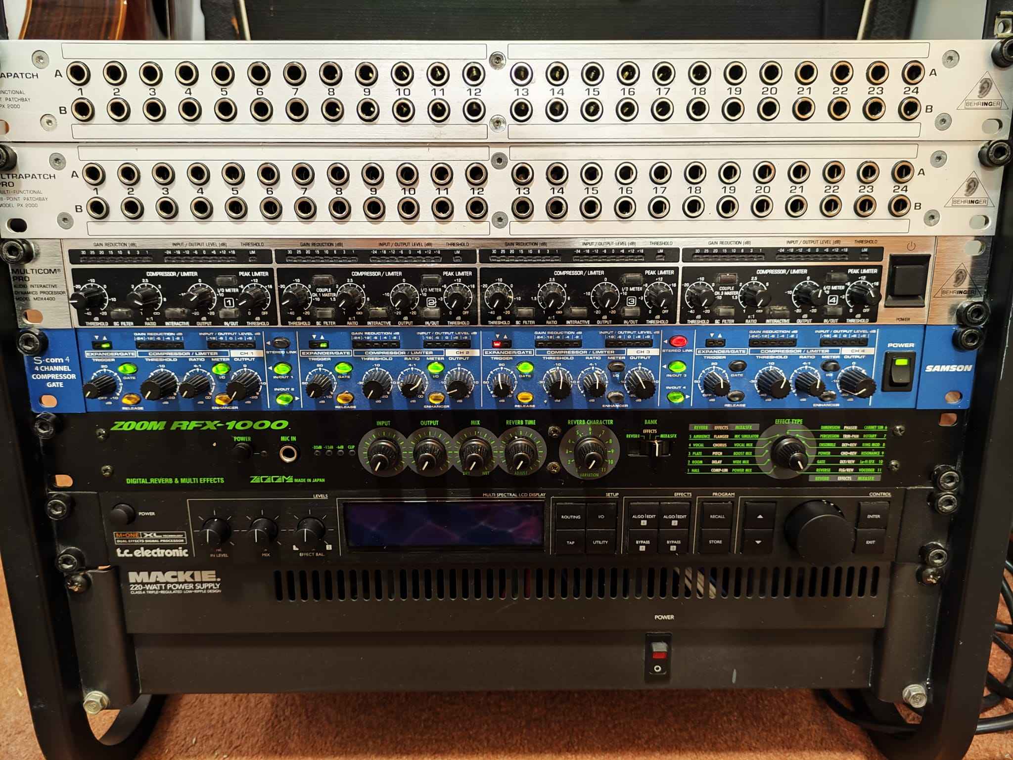 🎛️ Pro Audio Studio Rack Setup – 4ch Compressors, Multi-FX, Patchbay ...