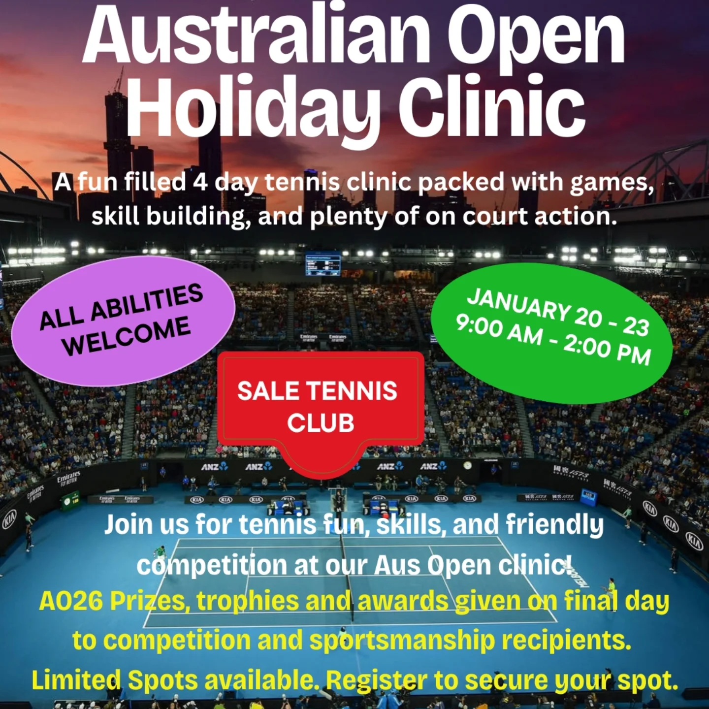 🎾🤩 AO26 Tennis Fun for the Kids! 🤩🎾... - Sale Tennis Club | Facebook