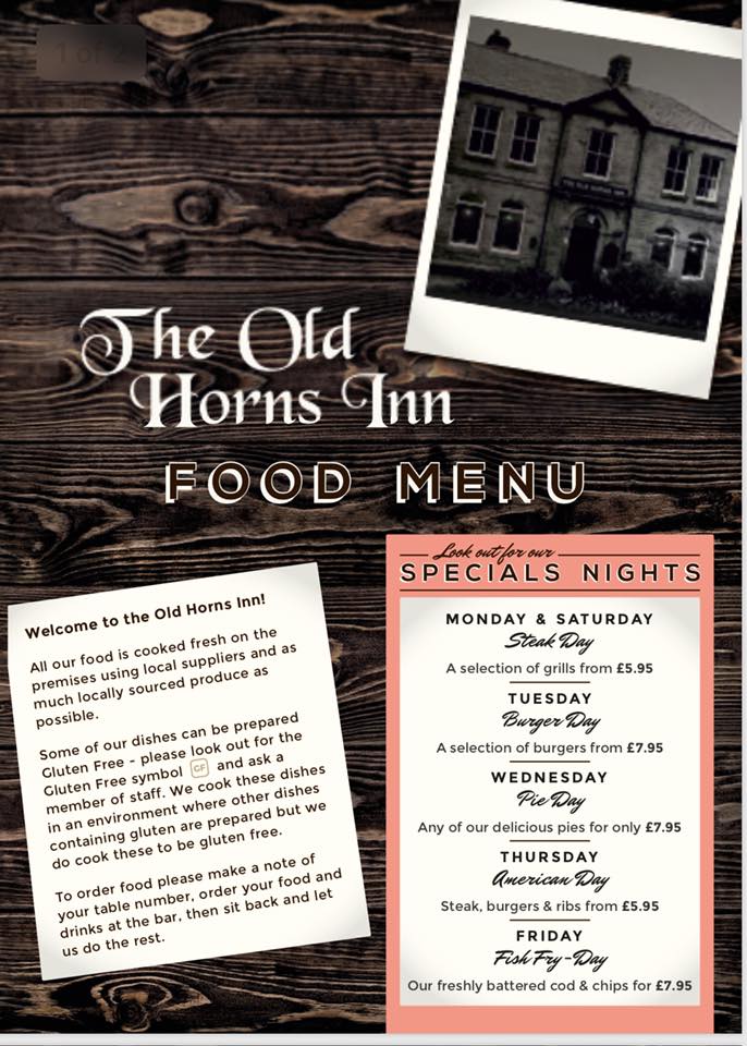 New menu klaxon 🤩 We are really happy... - The Old Horns Inn