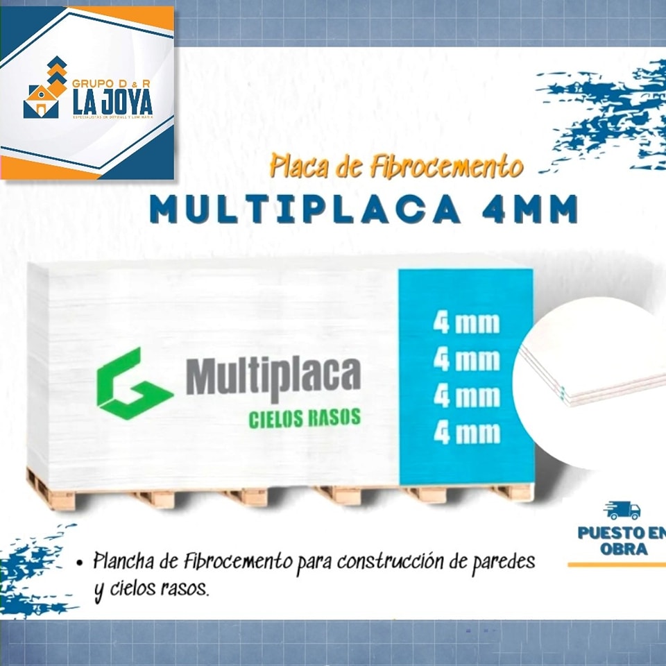 🔹🔹PLACA DE FIBROCEMENTO MULTIPLACA 4... - GRUPO D & R LA JOYA | Facebook