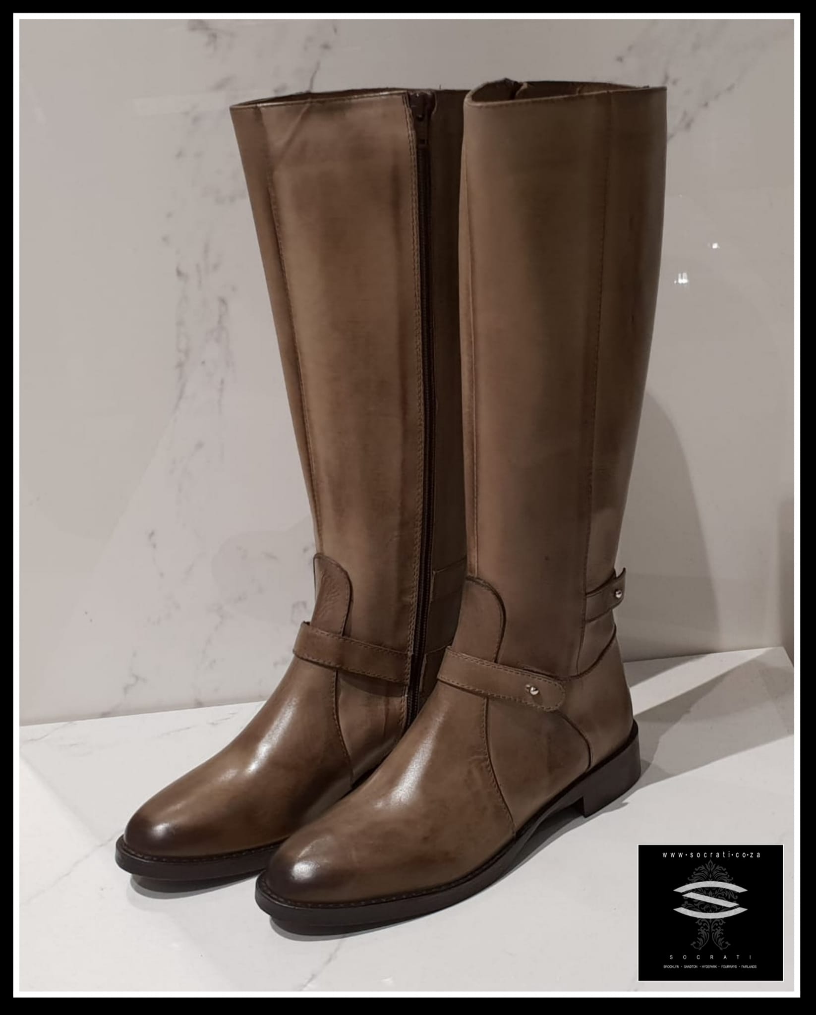 SOCRATI - ♡Beautiful Boots♡ #italian #leather #taupe...