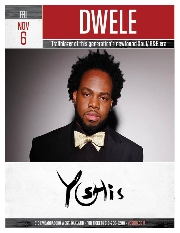 JUST ANNOUNCED! 🎤🔥❤️ Dwele is coming to Yoshi's on Fri, Nov 6