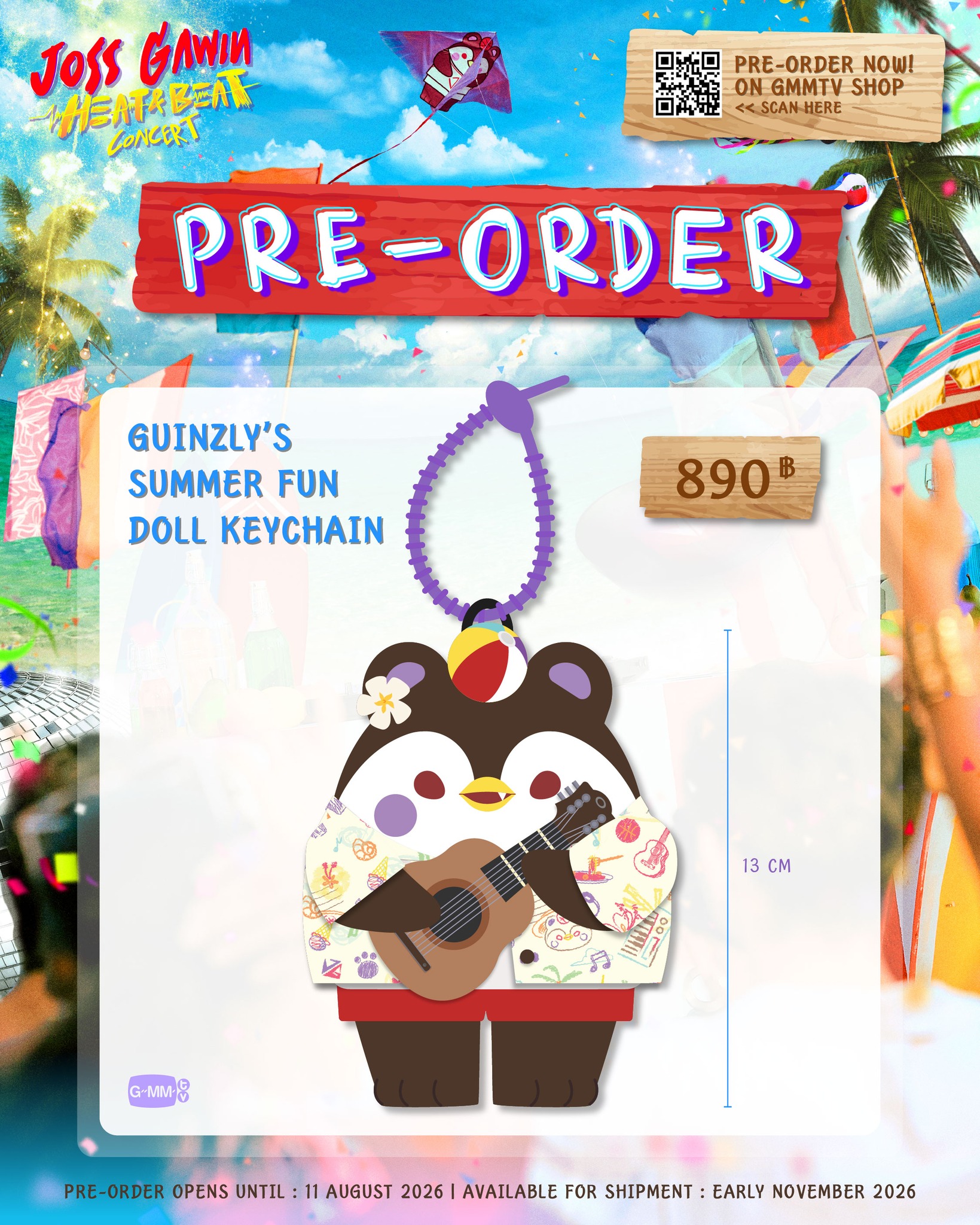 PRE-ORDER NOW! GUINZLY'S SUMMER FUN DOLL KEYCHAIN ON GMMTV SHOP