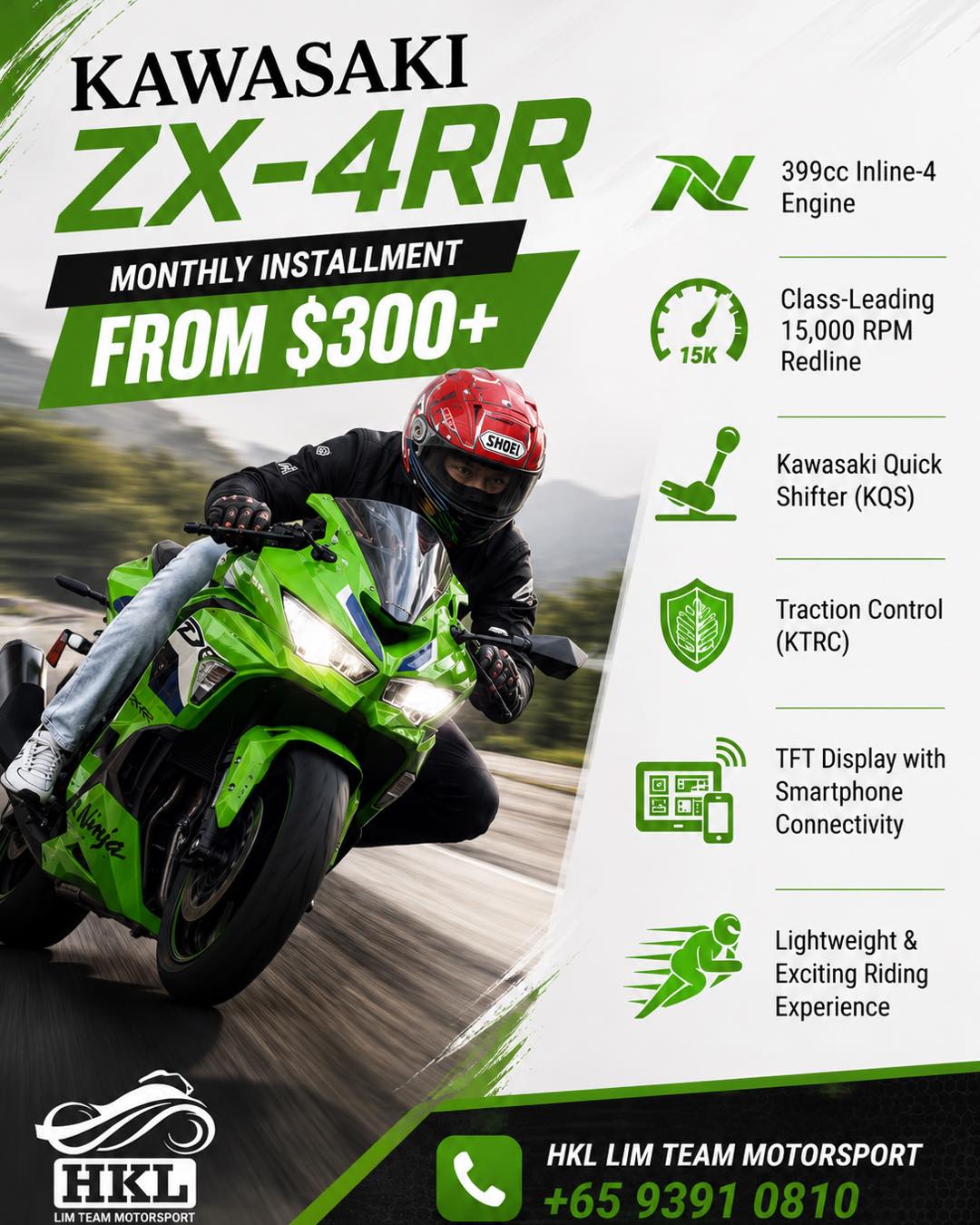 Own the Kawasaki ZX-4RR From Just $300+/Month 🔥 The thrill of a