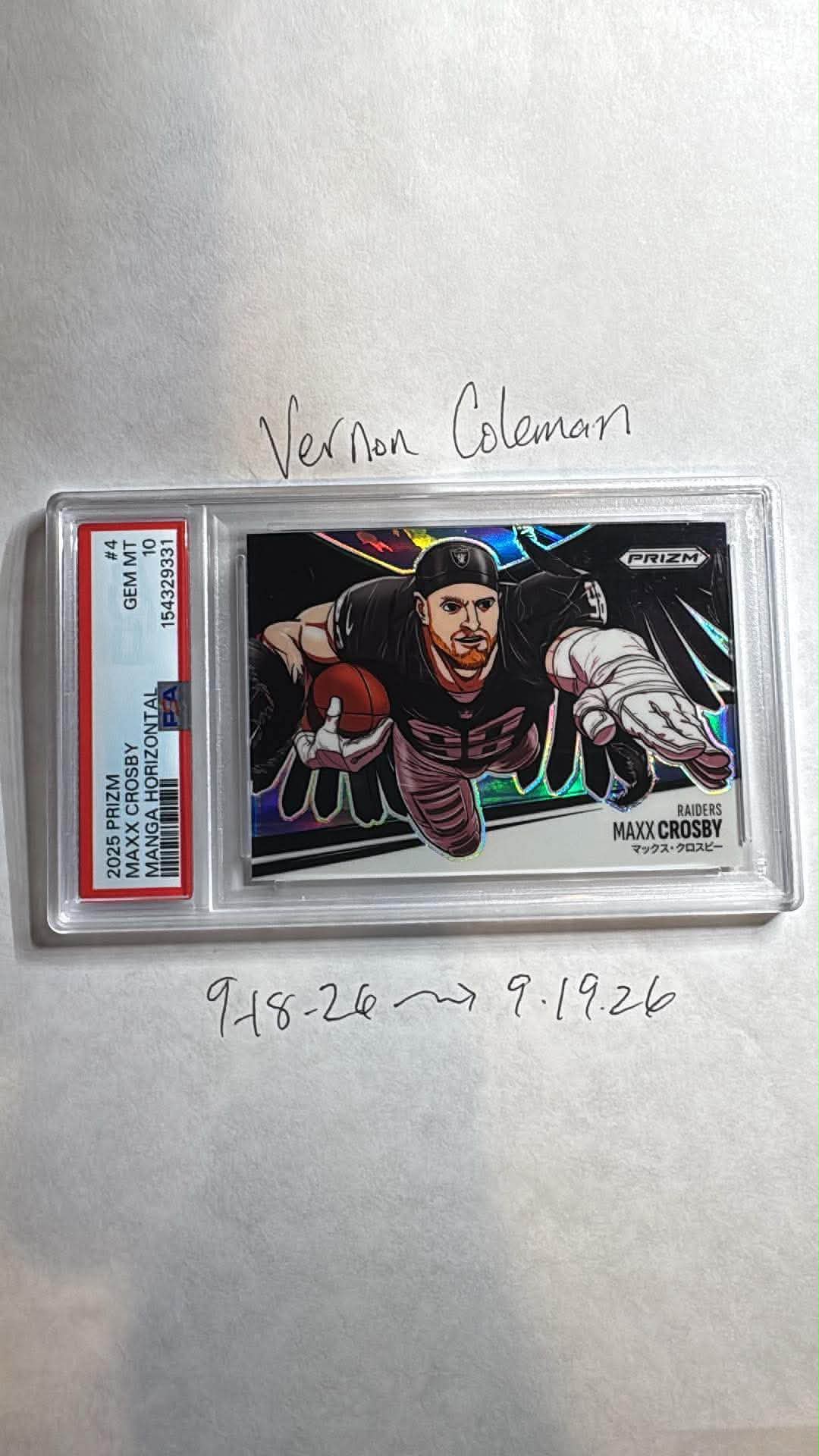 $2400 PayPal gs VernenColeman non Coleman PRIZM #4 GEMMT GEM