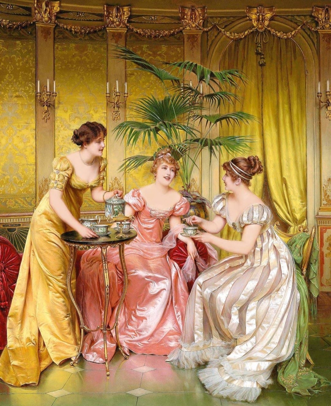 Frédéric Soulacroix (1858-1933) Tea Time Tea Time is an elegant