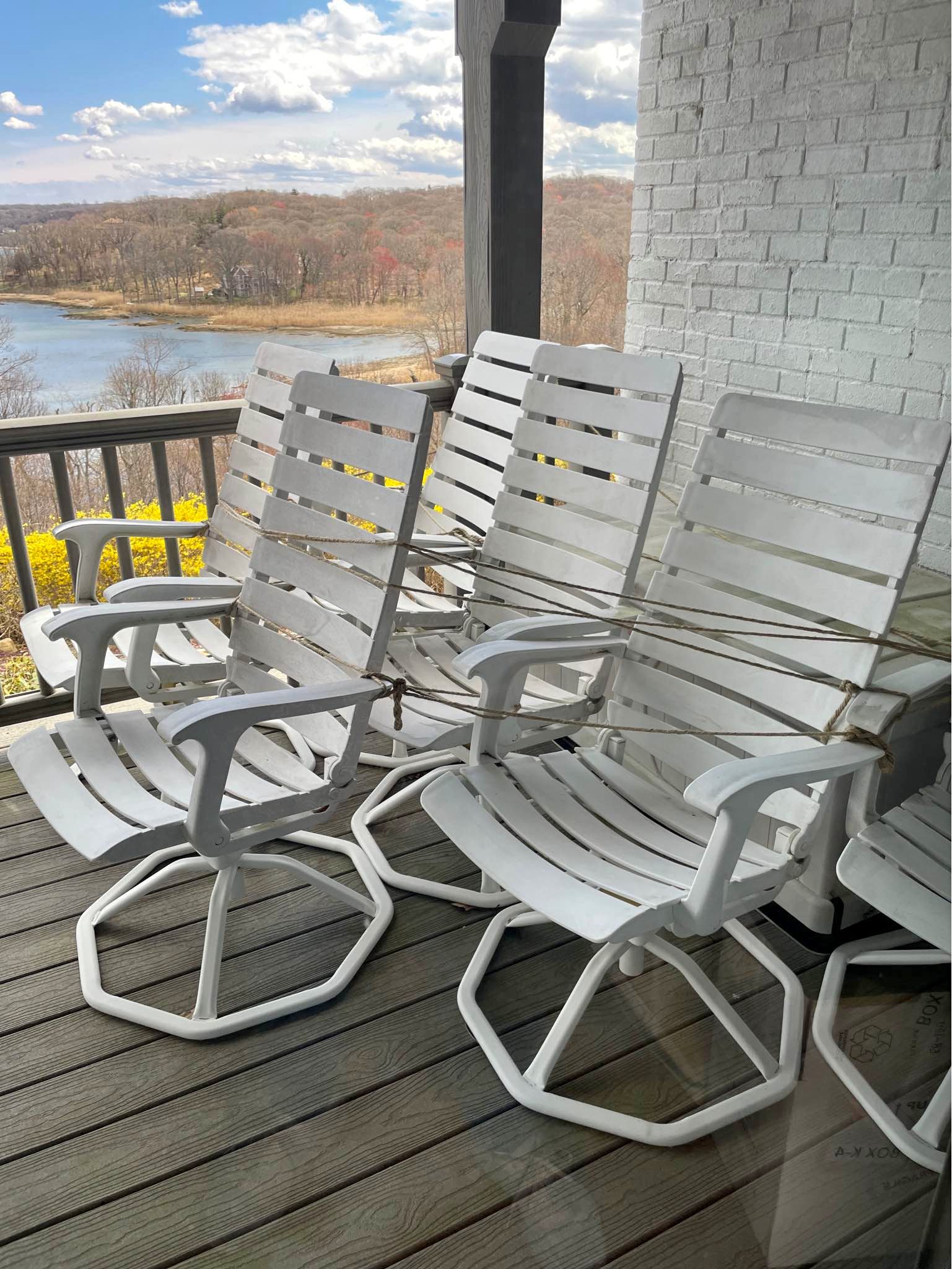 Resin patio chairs w/arms, swivel/rocker - Outdoor Chairs, Benches ...