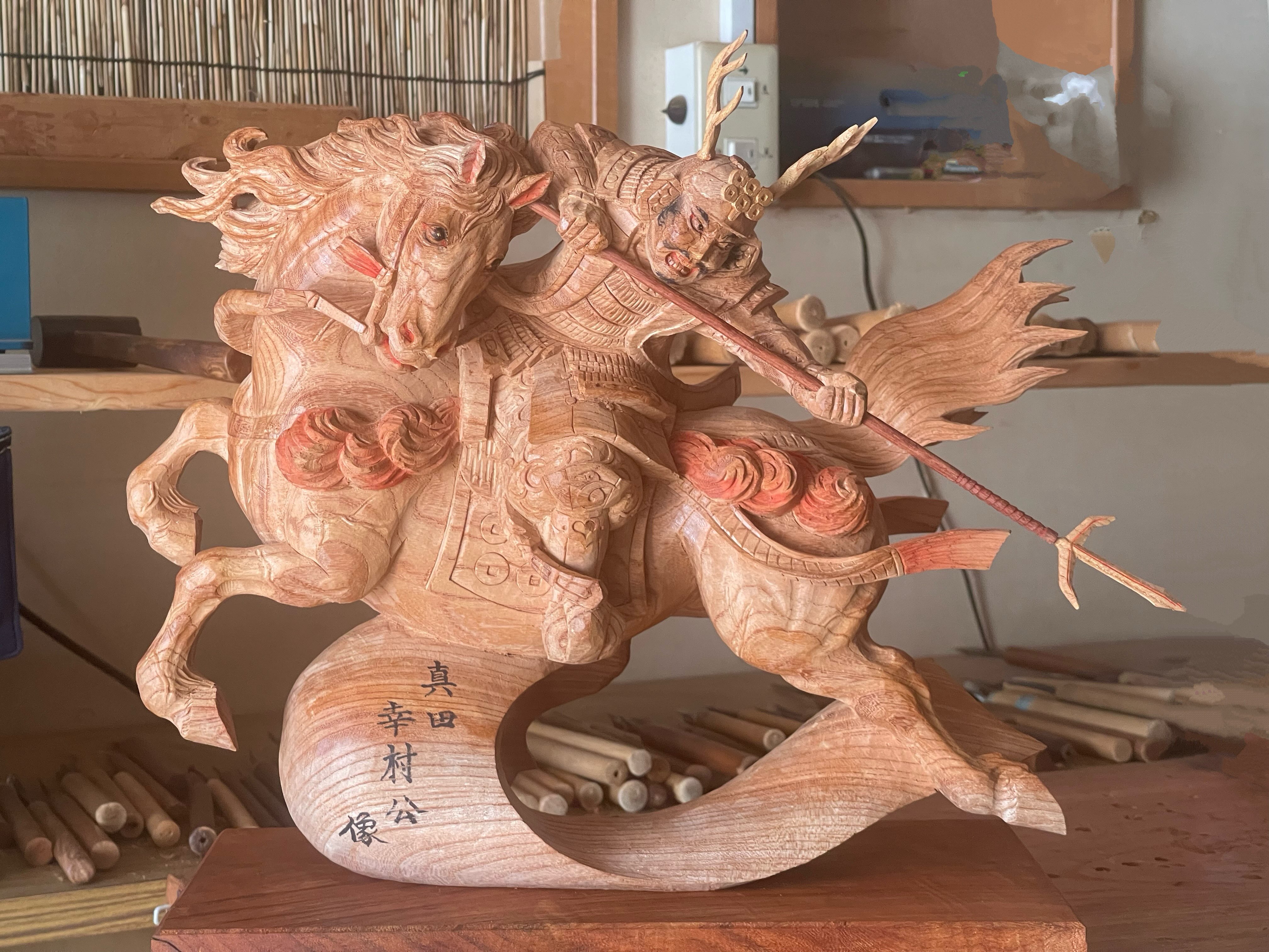 Woodcarving - 西之内町新調地車 真田幸村、家康本陣急襲 だんじり彫刻