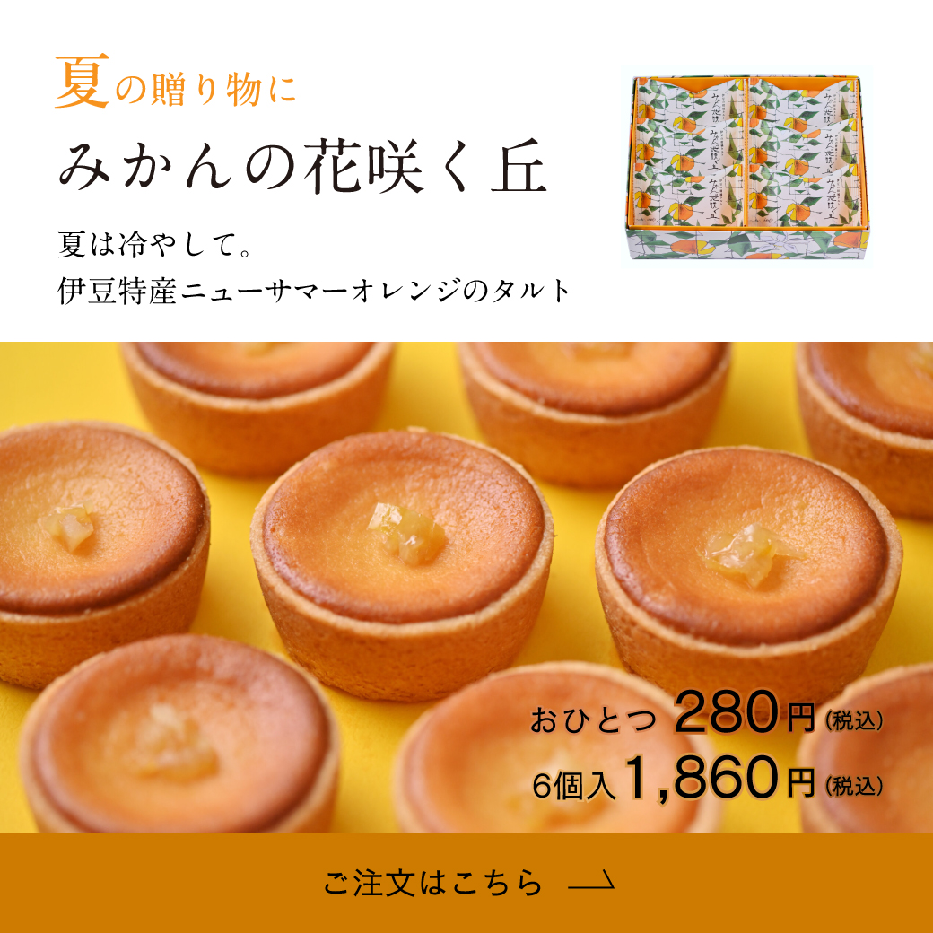 6月の石舟庵では伊豆特産ニューサマーオレンジを使ったお菓子をご用意