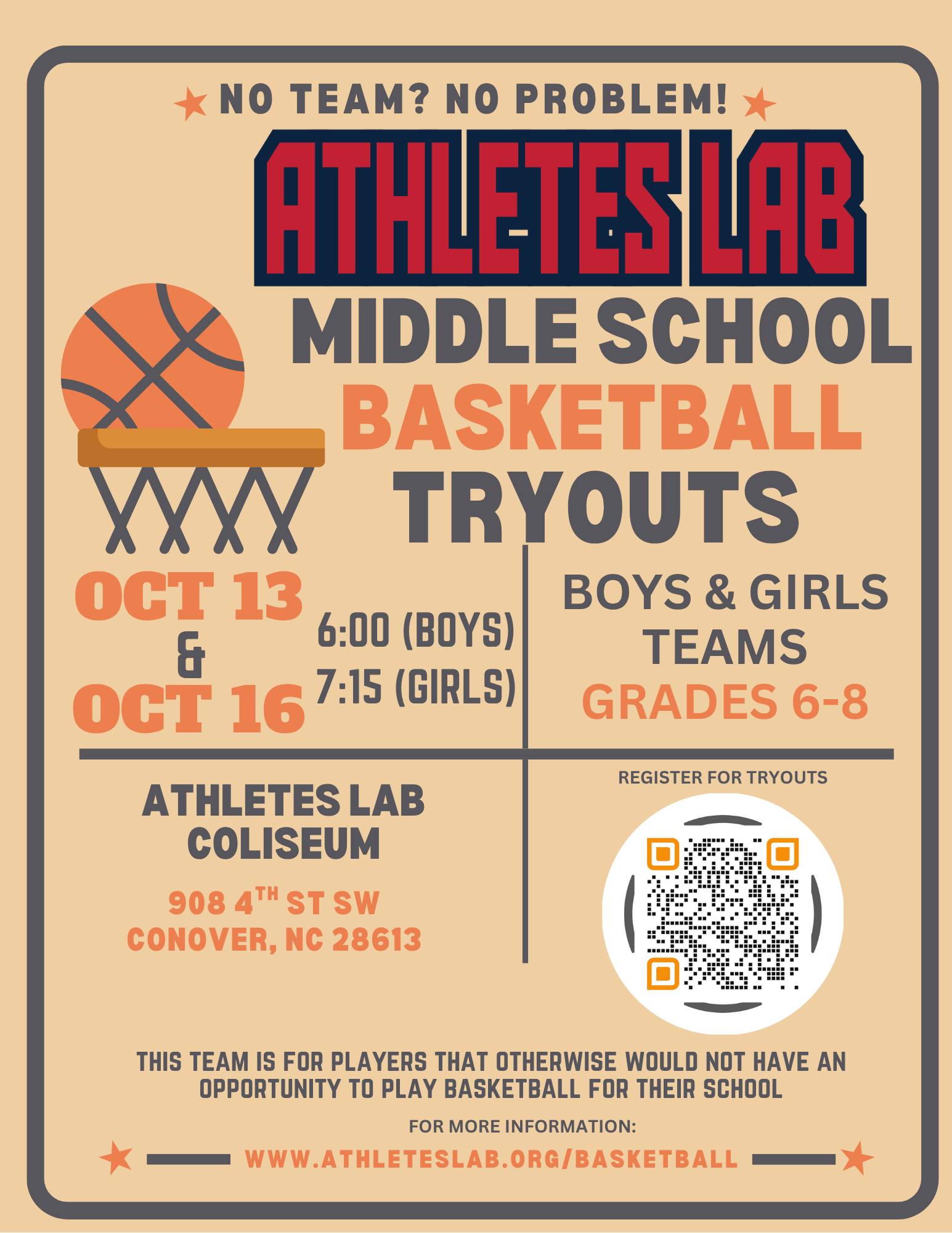 Athletes - 🏀 No team at school? No problem! Athletes Lab is giving 6th ...