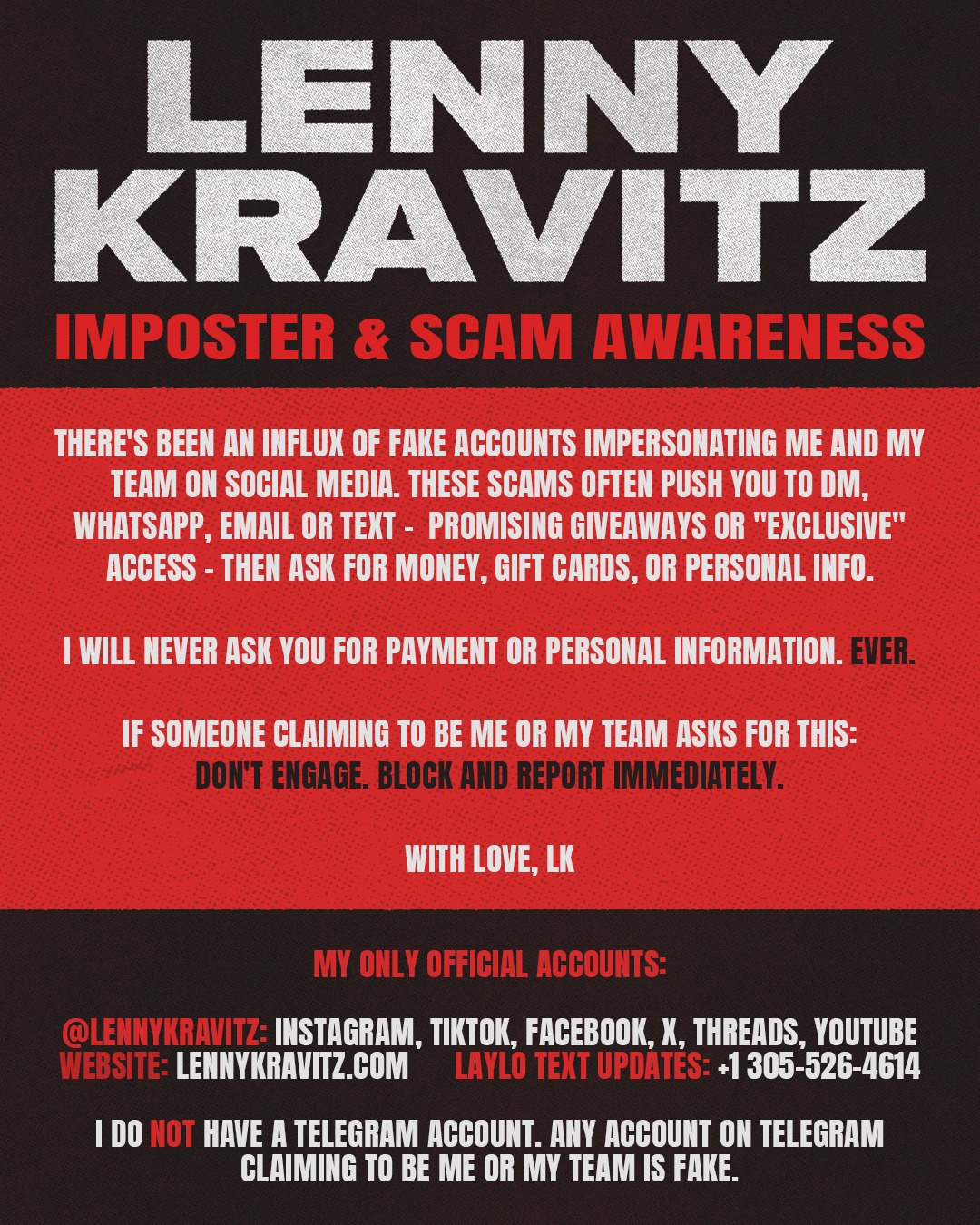 Lenny Kravitz (@lennykravitz) • Facebook