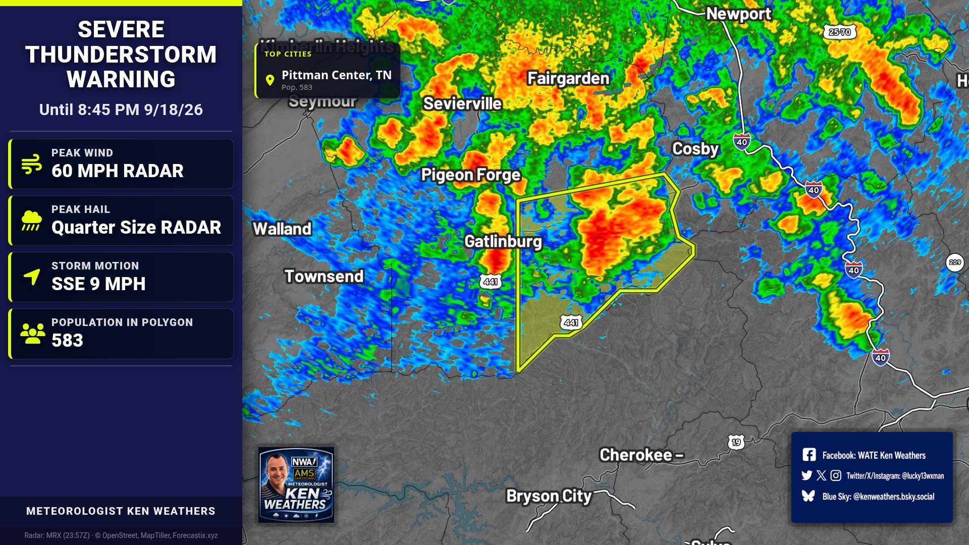 WATE - 7:03 PM ET 9/18/26: Severe Thunderstorm Warning until 7:45