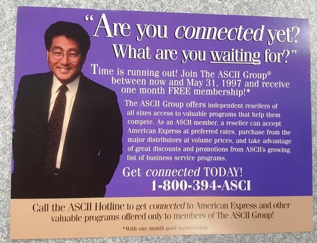The ASCII - TBT! ASCII collateral from the 1990s. In 2018 we make it ...