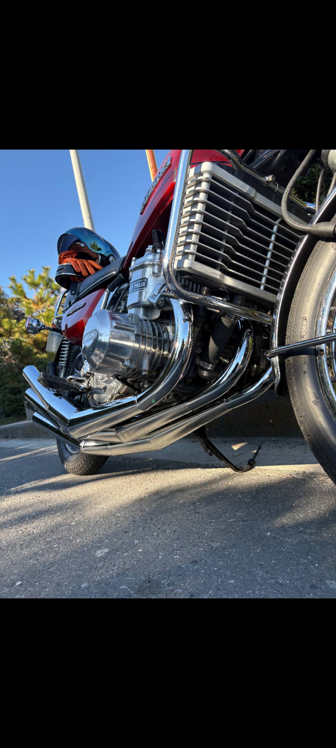 350ss 用、フルメッキ 爆竹チャンバー ￥158000 （ KH250-400 同額