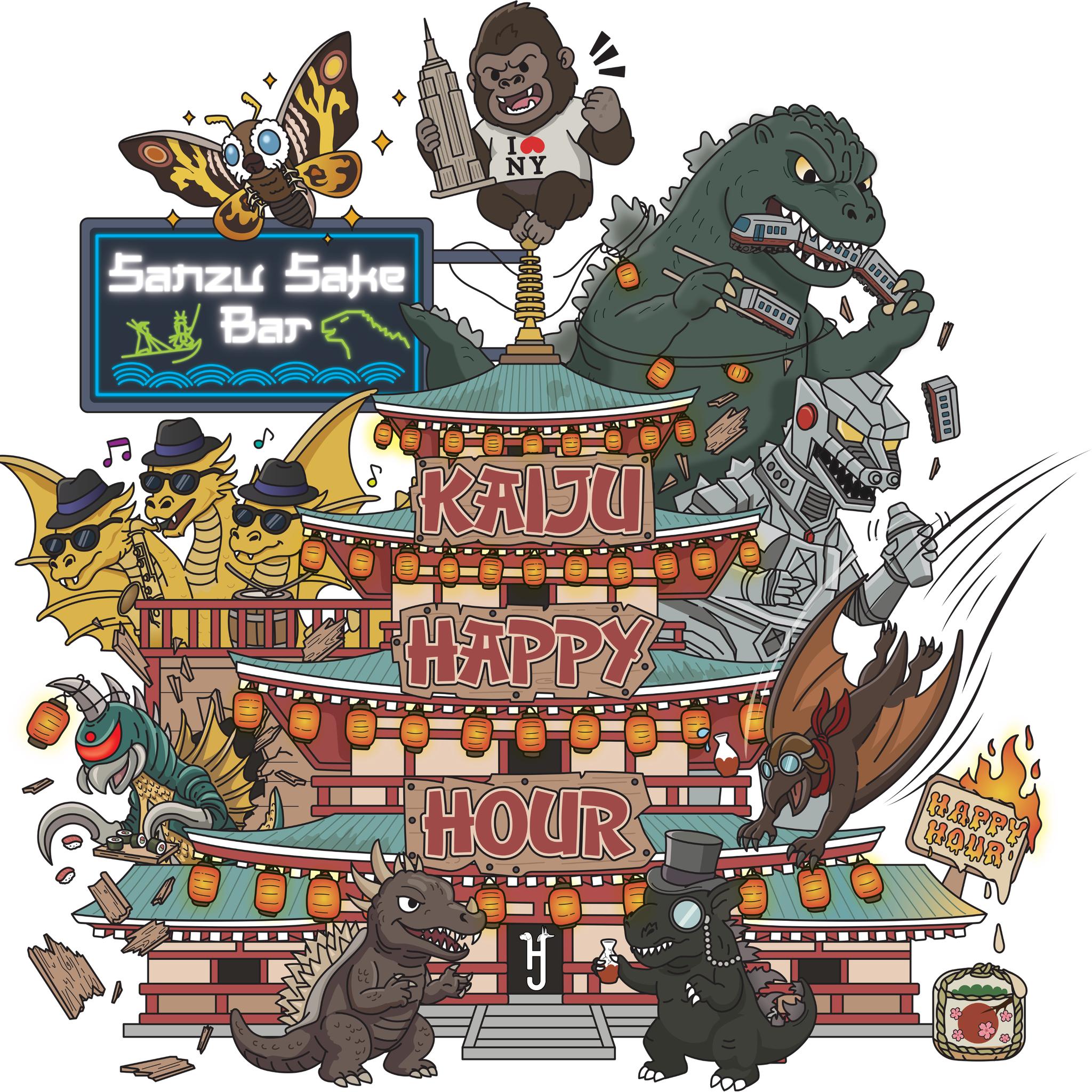 The large set of puffy stickers from Hanna/Barbera's Godzilla