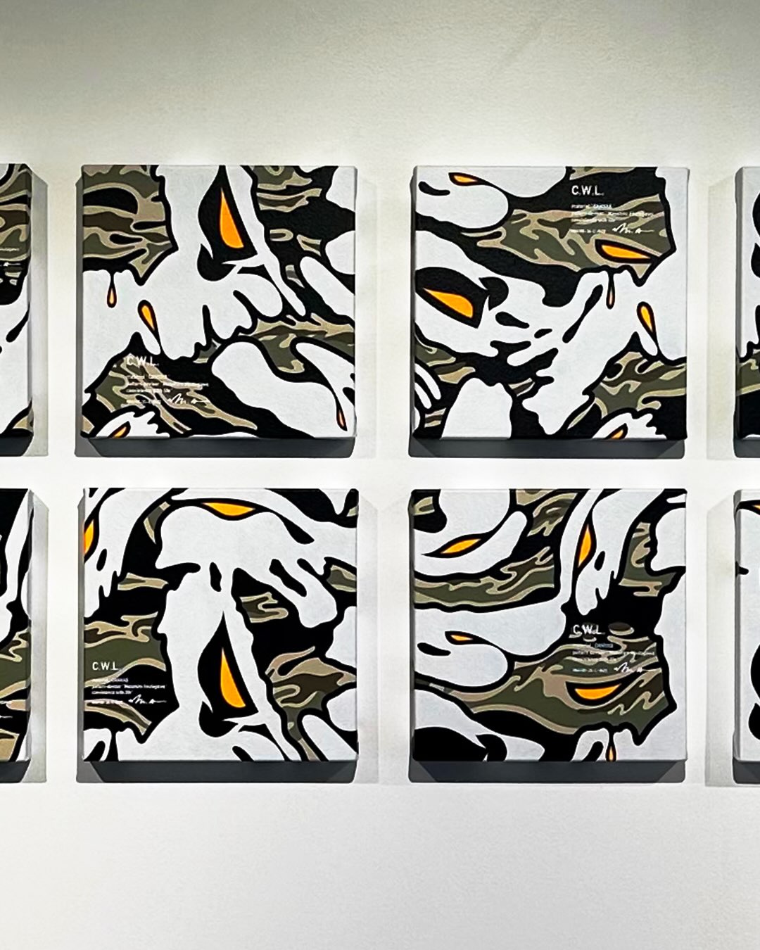 AXIS | 軸 300mm x 300mm x 45mm Acrylic on Wood panel. 2022