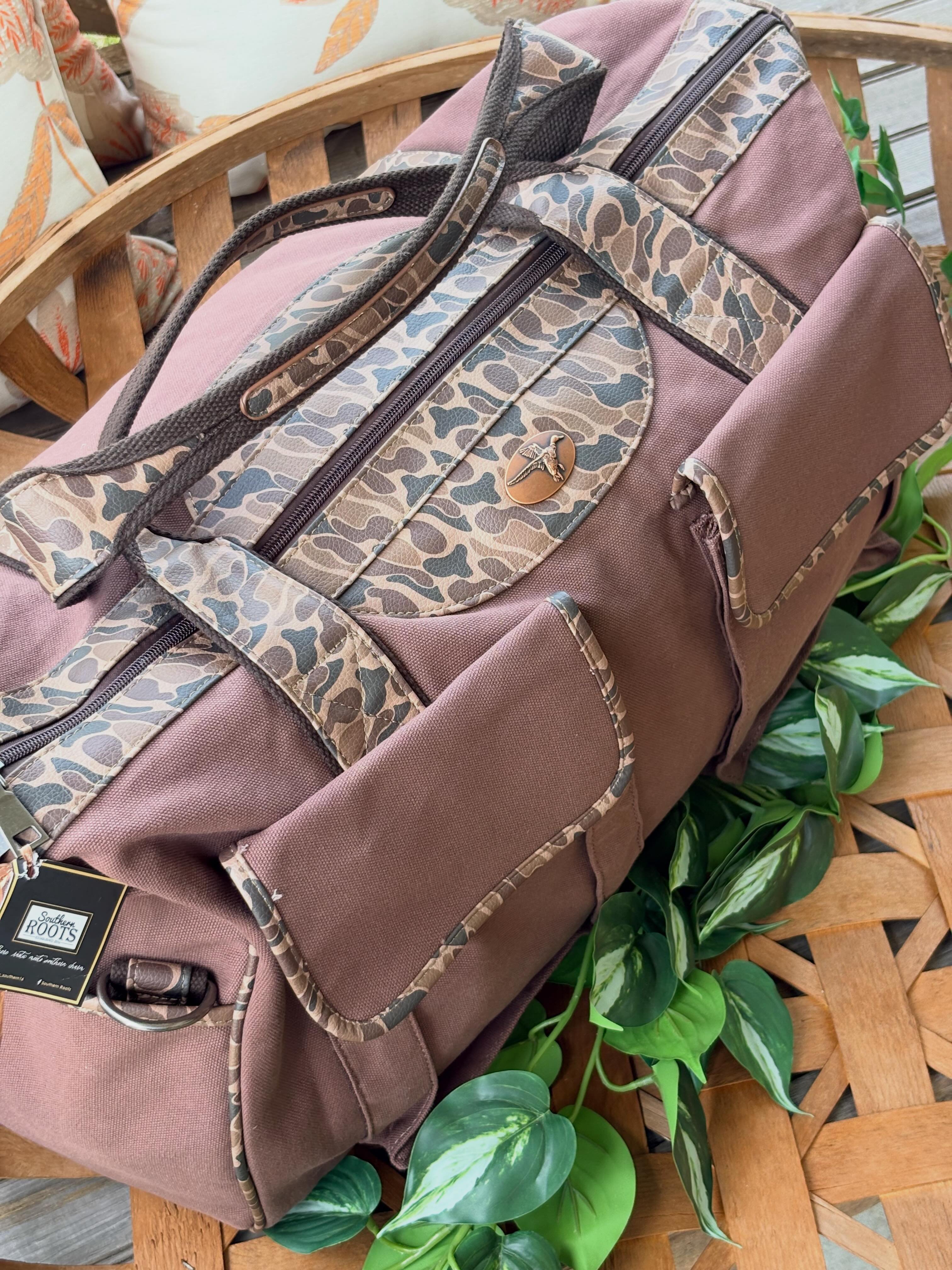 acorn canvas backpack with double leather look handles Blue / Waxed Canvas/ Full-Grain Unisex design for men and women Canvas and Crazy Horse Leather
