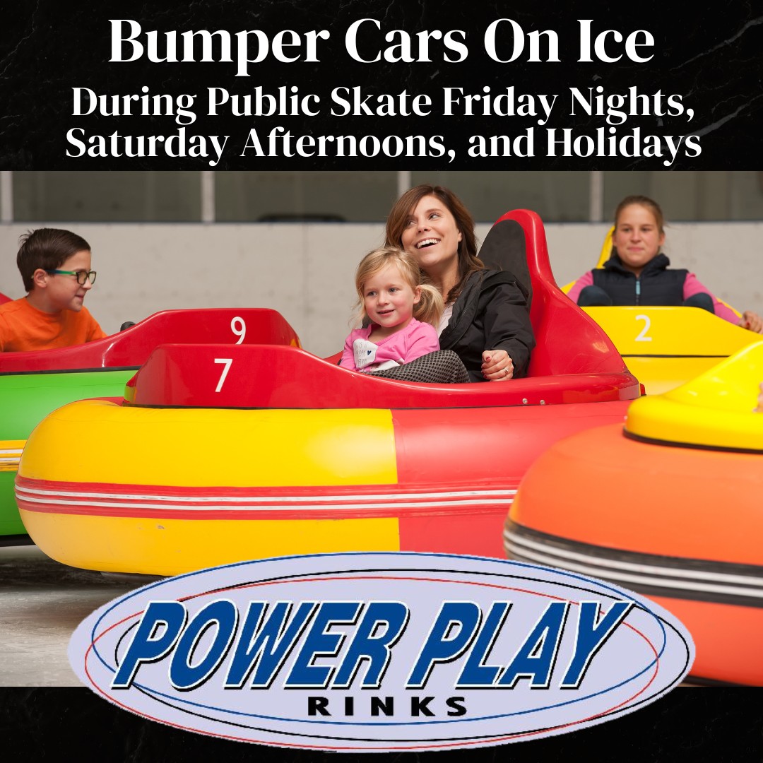 Bumper cars on ice at Power Play Rinks in Exton, PA