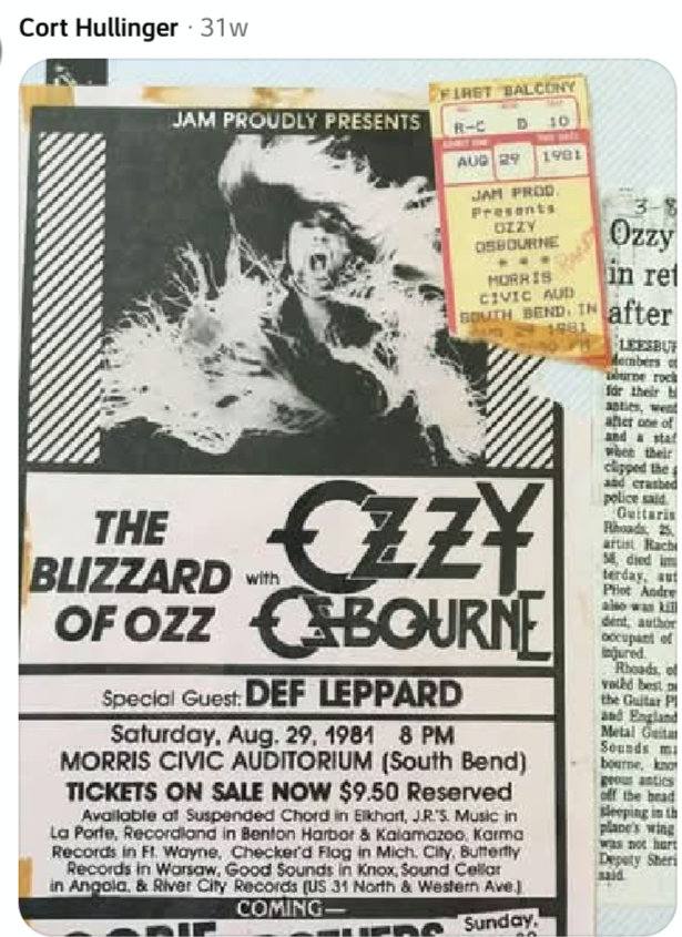 Def Leppard opening for a legendary artist in 1981?