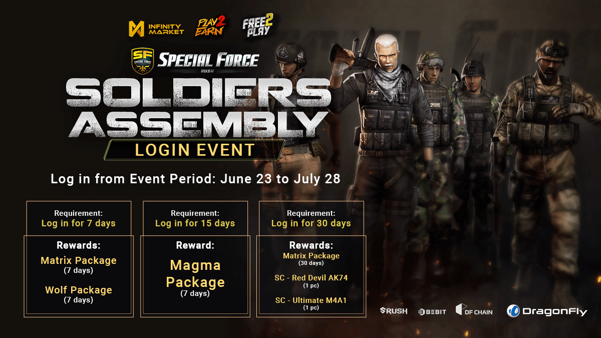 Special Force - Soldiers Assembly: Login Event Event Period: June 23 to ...