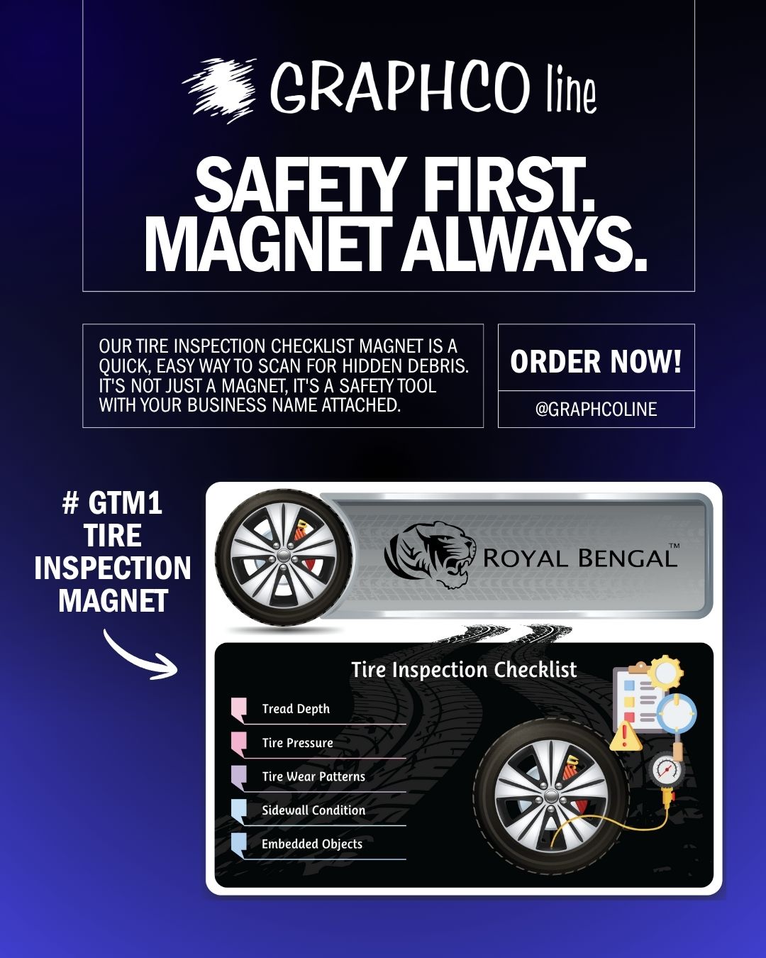 GRAPHCOLINE - Give your customers the gift of tire safety! This handy ...