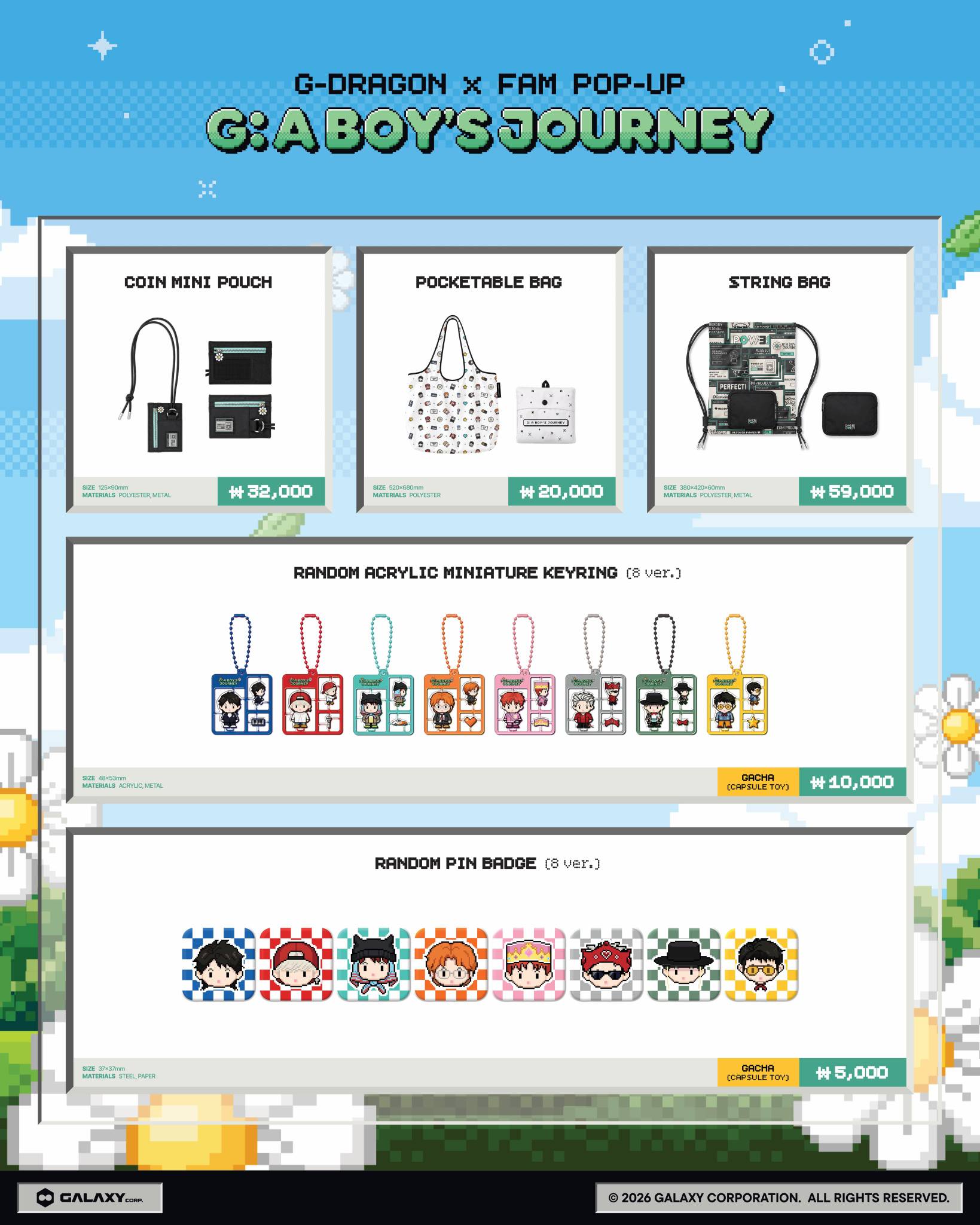 G-DRAGON x FAM POP-UP [G: A BOY'S JOURNEY] Official Merch | 快闪