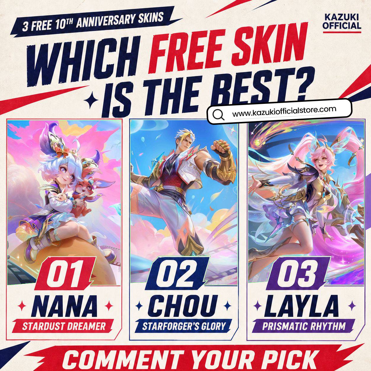 ☆希少☆SKINS Kazuki - Which of the following skins is best according to you?👀